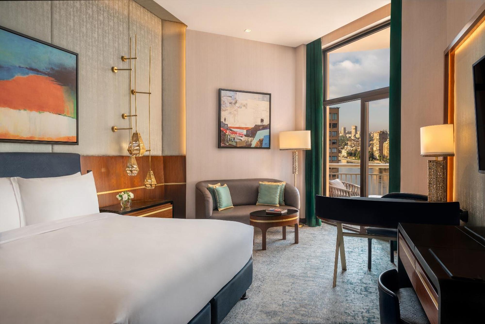 Hotel Sofitel Cairo Downtown Nile Exteriér fotografie A room at the hotel